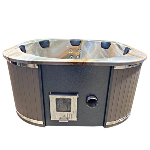 Acryl Hot Tub Whirlpool mit Internofen Ansicht leicht von oben